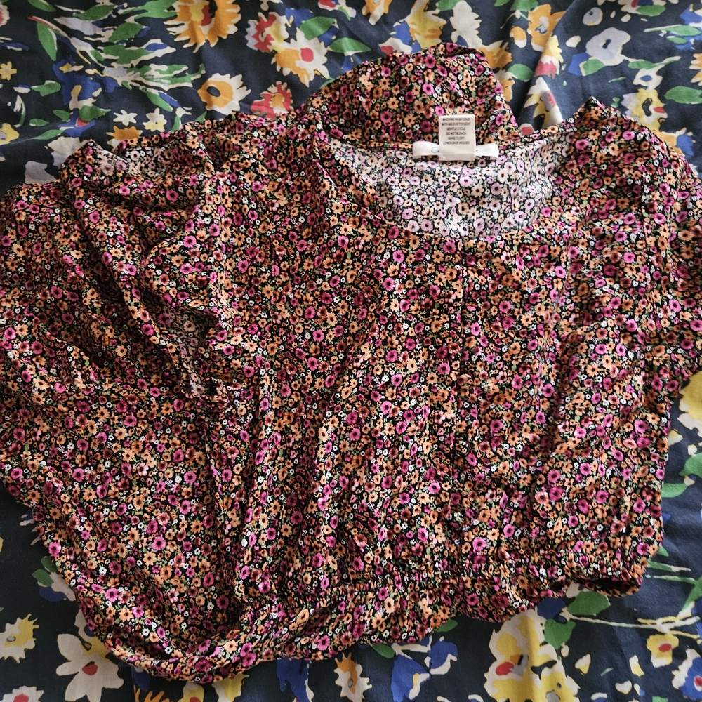 Passport Red Ruffled Relaxed Blouse